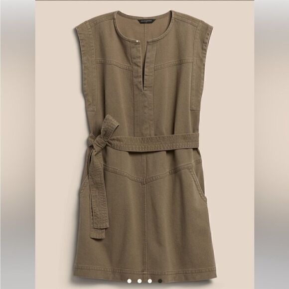 Banana Republic SPLIT-NECK MINI DRESS - Picture 4 of 7